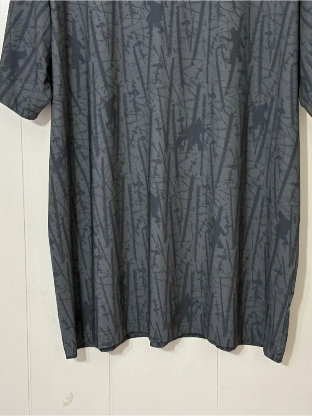 Waggle Golf Polo Mens 3XL Gray Sasquatch Print Performance Shirt NWT Stretch - Picture 11 of 11